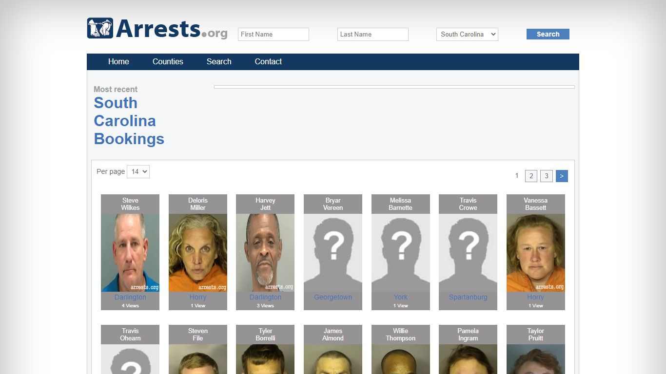 South Carolina Arrests and Inmate Search